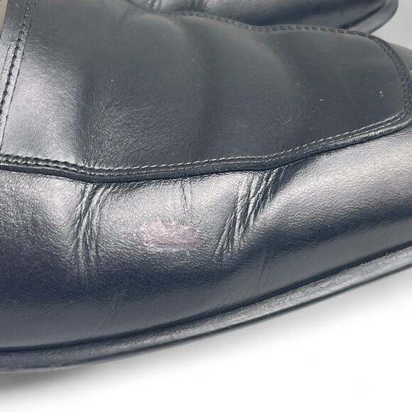 Donald Pliner Black Leather Men\'s Loafers Sz 12 Dress Shoes Dino Horsebit Office main image 8